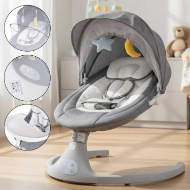 Imagem de Cadeira De Balanço E Descanso Bebe Portatil Musical Bouncer Infantil M