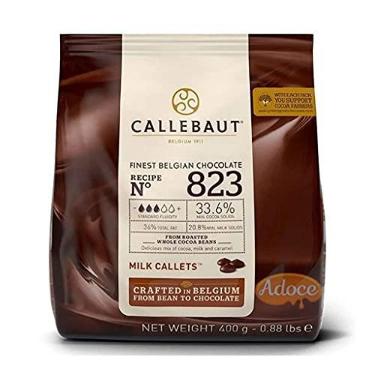 Imagem de Chocolate Callebaut Ao Leite 823, Chocolate Belga em Gotas, 33,6% Cacau, 400g