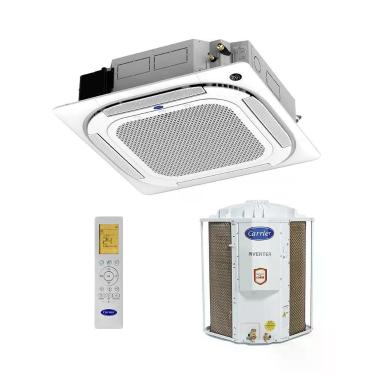 Imagem de Ar Condicionado Cassete 4 Vias Carrier Inverter R32 28000 BTUS Frio 220V Monofásico Branco 38TVCF28515MC