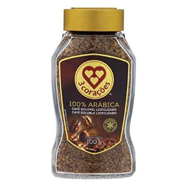 Imagem de 3 Corações Café Solúvel Liofilizado, Vidro 100G, Pó