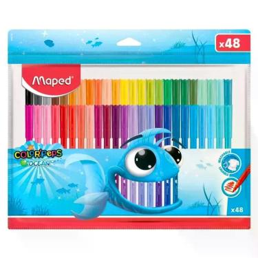 Imagem de Caneta Hidrográfica Color´peps Ocean Polvo Com 48 Cores Maped