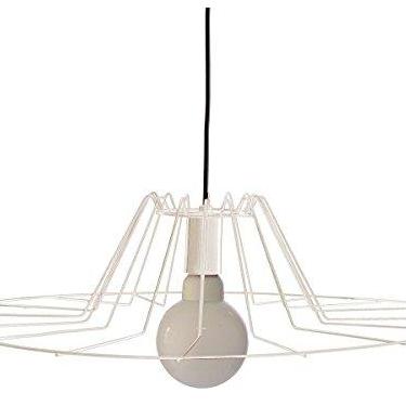 Imagem de Pendente Aramado 1 Lâmpada E27 Pantoja & Carmona, 60w 220v Branco 16 X 60 Cm