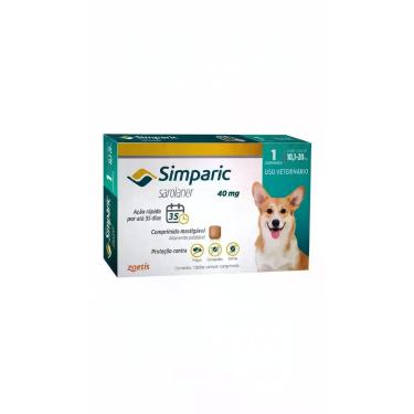 Imagem de Simparic Zoetis 40 Mg 10,1 A 20 Kg 1 Unidade - Congratulations Store