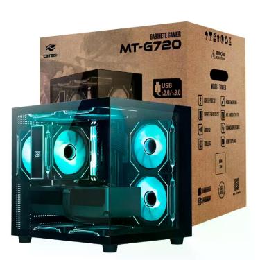 Imagem de Gabinete Gamer C3Tech Aquarius MT-G720BK S/Fonte, Lateral em Vidro Tem