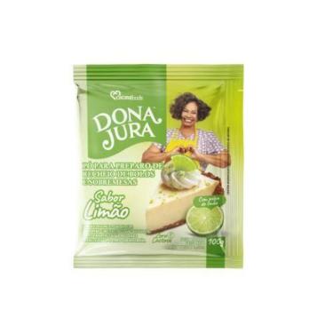 Imagem de Pó Sabor Limão para preparo de sobremesas e recheios Dona jura 120g