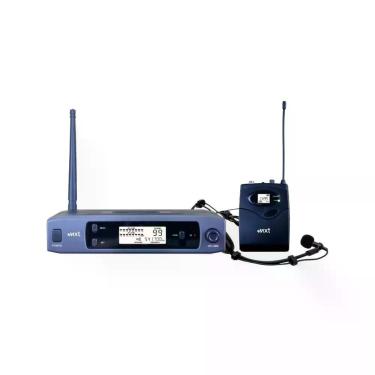 Imagem de Microfone sem Fio UHF517BDP com Headset 100 Canais Digitais Preto Grupo MXT