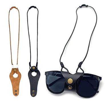 Imagem de YYUNANG Corda para óculos de 2 peças, corrente para óculos com fivela dupla, estojo elegante para óculos de pescoço pendurado, corda para óculos de sol