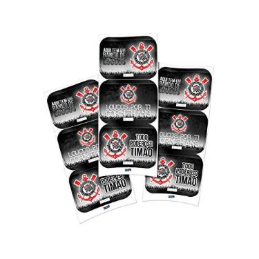 Imagem de Adesivo Retangular Corinthians, Festcolor 104323, Preto/Branco, Festcolor, 104323, Preto/Branco