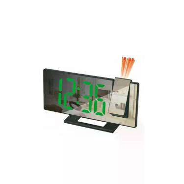 Imagem de Relógio Despertador Projetor Led Data Temper Branco 127/220V - Congrat