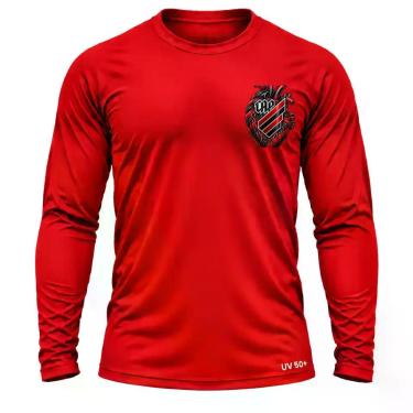 Imagem de Camisa Uv +50 Athletico Paranaense Torcedor Coração - Genérica, Vermel