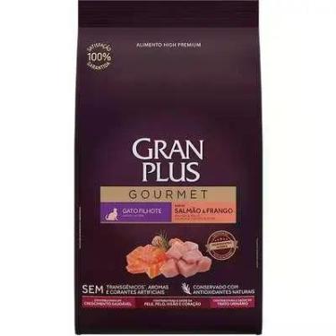 Imagem de Ração Seca GranPlus Gourmet Salmão &amp Frango para Gatos Filhotes 1kg