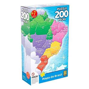 Imagem de Quebra-cabeça P200 Mapa do Brasil Multicor Grow