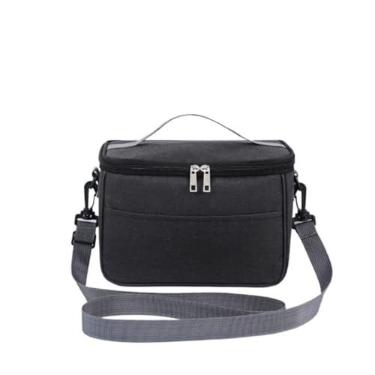 Imagem de Bolsa Térmica de Mão a Prova D'água Para Levar Sucos, Lanches e Marmitas (Preto/P)
