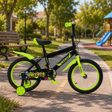 Imagem de Bicicleta Infantil Aro 16 Grafitti - Verde - UNITOYS