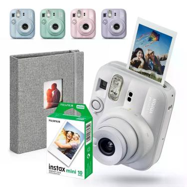Imagem de Kit Câmera Instax Mini 13 Fujifilm Branca Com 10 Filmes Instax + Albúm