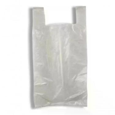 Imagem de Sacola Plástica Branca Reciclada 35x45 para Embalagens Diversas Pacote 5 kg Branco Higipack