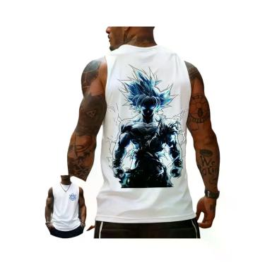 Imagem de Colete De Fitness Sem Mangas Dragon Ball Super Saiyan Para Homens E Mu