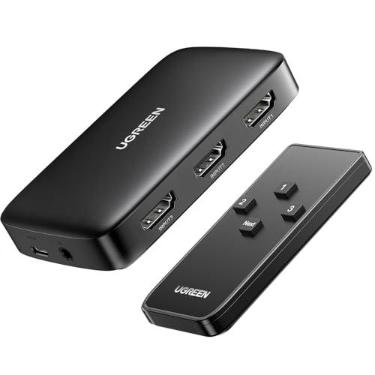 Imagem de UGREEN Switch HDMI 3 em 1 saída 4K HDMI Splitter, switch HDMI com suporte remoto HDR CEC 3D HDCP1.4 HDMI 3 portas Box Hub 4K 30Hz, compatível com PS5 PS4 Xbox Fire Stick Roku Apple TV PC