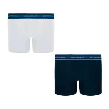 Imagem de Kit 2 Cuecas Boxer Infantil Lupo Box Criança Algodão Menino - P, Branc