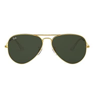 Imagem de Óculos de Sol Ray-Ban Aviator Large Metal 0RB3025 W3234 Tam 55 / Ouro - Lentes Verde