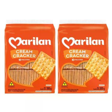 Imagem de Cream Cracker Biscoito Marilan Kit com 2 Pacotes