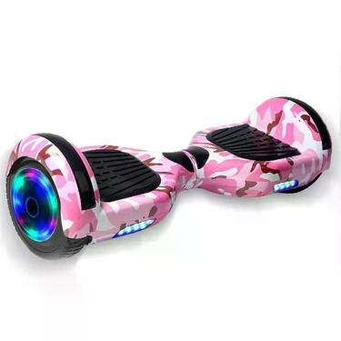 Imagem de Hoverboard Overboard Skate Elétrico Led Rosa Camuflado Nº33