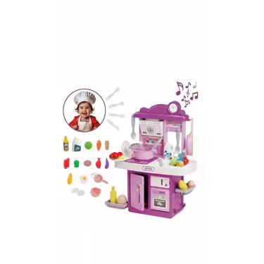 Imagem de Kit Cozinha De Brinquedo Infantil Completa Solta Água E Roxa - ATENTU