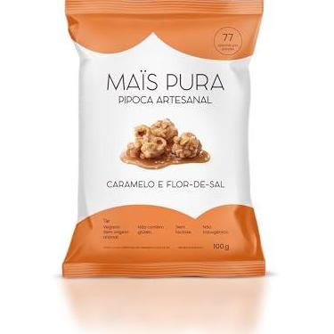 Imagem de Mais Pura Pipoca Artesanal Maïs sabor Caramelo e Flor de Sal 100g