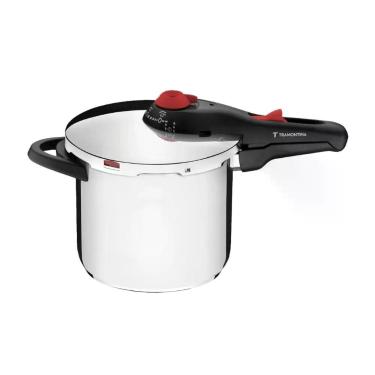 Imagem de Panela de Pressão Solar Aço Inox com Revestimento em Aço Inox 9,5L Fundo Triplo Tramontina 24CM