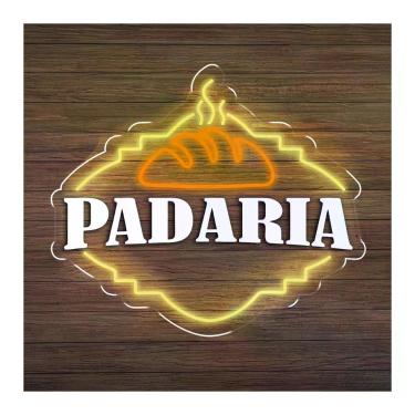 Imagem de Painel Neon Led Padaria Aplique Acrilico Decoração - Bloom