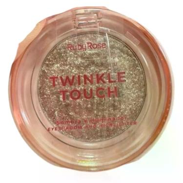 Imagem de Sombra e Iluminador Twinkle Touch HBM1004 2 em 1 com Textura Cremosa e Brilho Radiante Pink Luster Ruby Rose