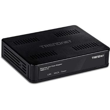 Imagem de TRENDnet Adaptador Ethernet sobre coaxial, retrocompatível com MoCA 2.0, porta LAN Gigabit, suporta rendimento líquido de até 1 Gbps, suporta até 16 nós em uma rede, preto, TMO-311C
