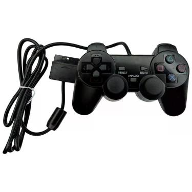 Imagem de Controle Analógico Com Fio Para PS2 Preto