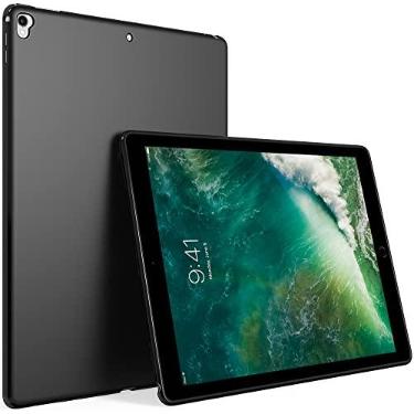 Imagem de Puxicu Capa para iPad Pro 9.7 2016 (modelo antigo), capa protetora de TPU macio de borracha fosca com design fino para iPad Pro de 9,7 polegadas (modelos de iPad A1673 A1674 A1675), preta