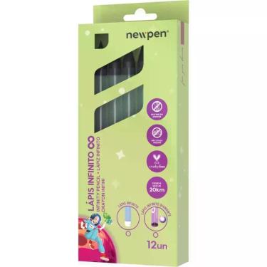 Imagem de Lapis Preto Redondo Infinito Diamante Color Roxa - Newpen