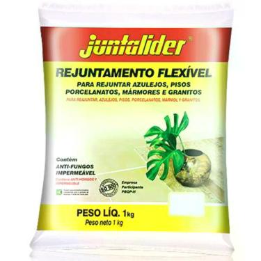 Imagem de Kit c/ 20KG ARGAMASSA REJUNTE FLEX 1 KG CINZA ESCURO - JUNTALIDER