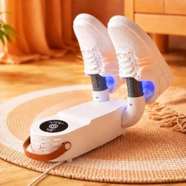 Imagem de Secador Elétrico de Sapatos Portátil com Esterilização 110V | Timer 60/120/180 min, Display Digital 48°C, Elimina Odores e Mofo, Para Tênis, Botas e Sapatos, Baixo Consumo de Energia