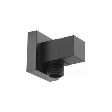 Imagem de Registro Metal Preto Fosco Quadrado 1/4 Volt Ducha Higiênica - Congrat