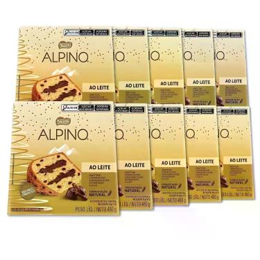 Imagem de Panettone Alpino Chocolate Kit 10 Chocotones Nestlé 450g