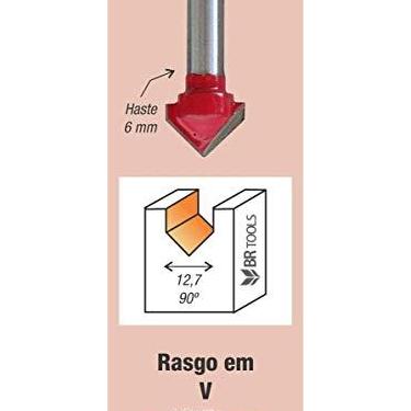 Imagem de Fresa Tipo V Para Tupia PV90 Brfr110 Br Tools