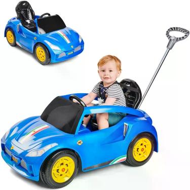 Imagem de Carrinho de Passeio e Pedal 2 em 1 Calesita racer Turbo Azul