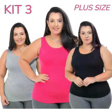 Imagem de KIt 3 Blusas Regatas Esportiva Para Treinos Plus Size - Wild, Vermelho