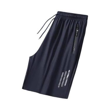 Imagem de Shorts De Corrida Masculinos plus Size De Secagem Rápida Em Seda Gelad