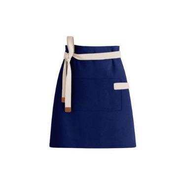 Imagem de Avental de Cintura Azul Marinho Barista Chef Cozinha Unissex - CASACHA