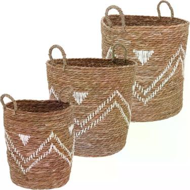 Imagem de Cesta Fibra Natural 3Pç