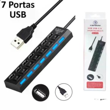 Imagem de Hub Usb De Alta Velocidade Preto Compacto - Lippin