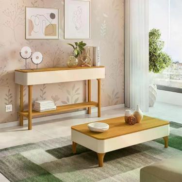 Imagem de Kit Aparador para Sala Fontana com Mesa de Centro Ceci Orgânico B01 MD