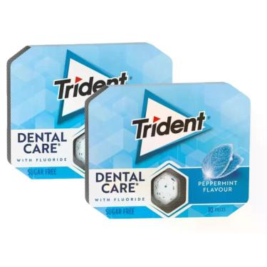 Imagem de Chiclete Trident Dental Care Fluorid Peppermint 17g - 2 Unid