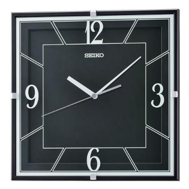 Imagem de SEIKO Relógio de parede Lanvin sem tique-taque, preto, 28 cm