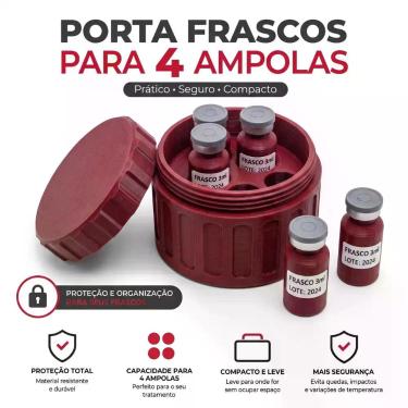 Imagem de Organizador Porta Ampolas 4 Unidades 2 a 5ml Tampa - TYRU